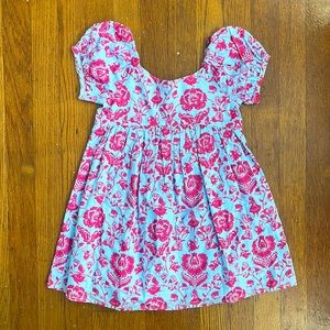 JANIE AND JACK Disney Alice in Wonderland Floral Puff Dress